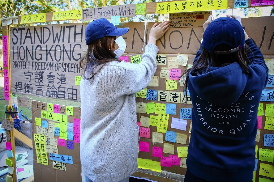 Estudiantes en Australia muestran su apoyo a Hong Kong - Foto de Hong Kong Free Press Latidos Magazine Nueva Zelanda