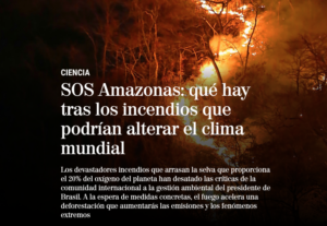 SOS Amazonas: qué hay tras los incendios que podrían alterar el clima mundial Latidos Magazine Nueva Zelanda